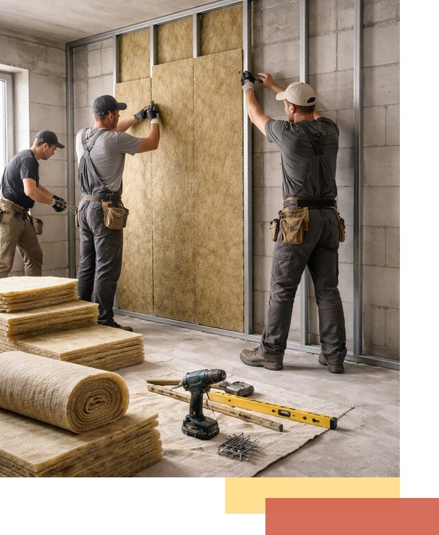 Шумоизоляция перегородок из блоков в Вязьме — монтаж и защита шумоизоляцией