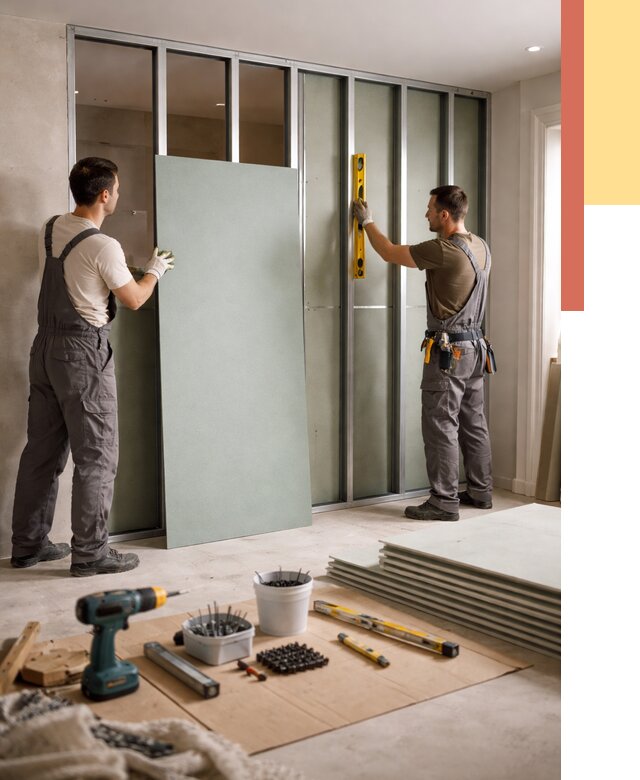 Перегородка из влагостойкого гипсокартона в Вязьме от 4935 руб. — монтаж под ключ | ОТДЕЛОЧНИК-Взь