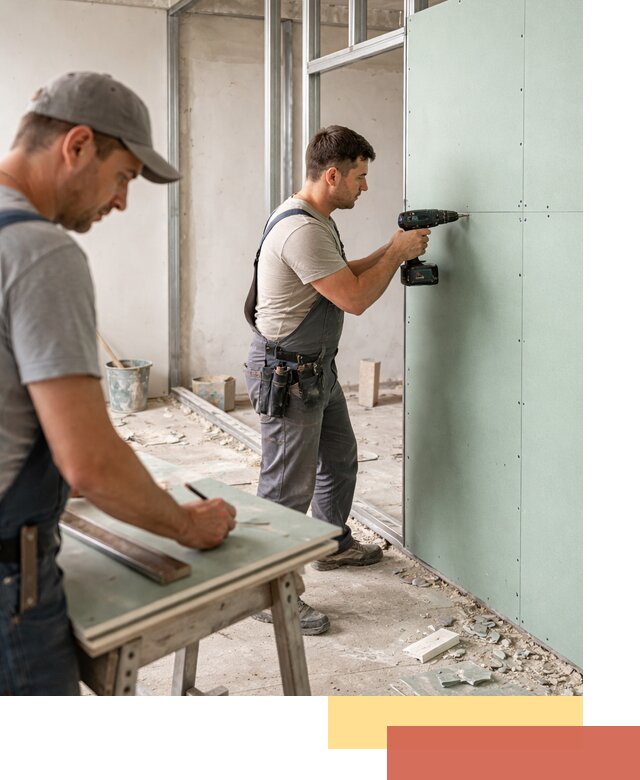 Перегородки из влагостойкого гипсокартона под ключ в Вязьме