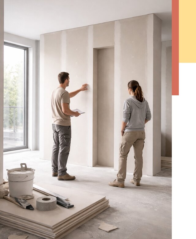 Зонирующая перегородка из гипсокартона в Вязьме от 2879 руб. под ключ | ОТДЕЛОЧНИК-Взь