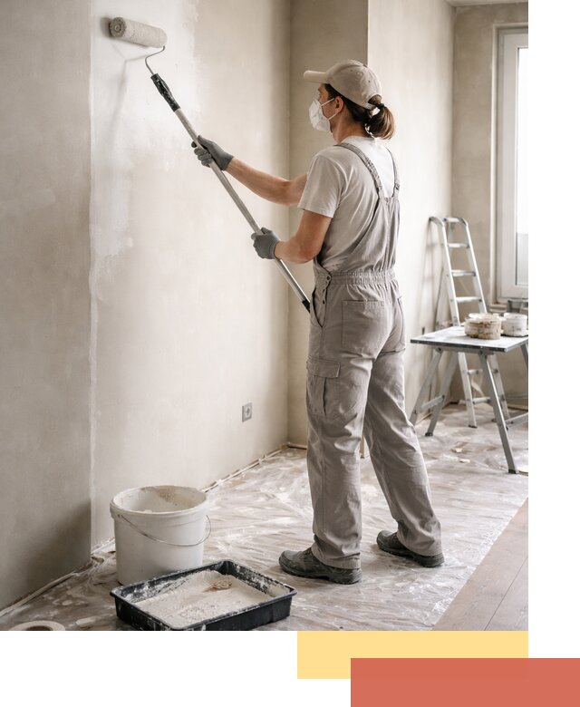 Покраска перегородок из гипсокартона в Вязьме качественно и недорого