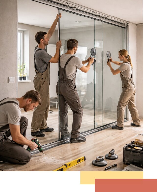 Изготовление стеклянных перегородок на заказ в Вязьме