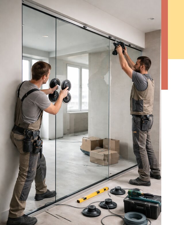 Монтаж стеклянных перегородок в Вязьме от 6683 руб. | ОТДЕЛОЧНИК-Взь