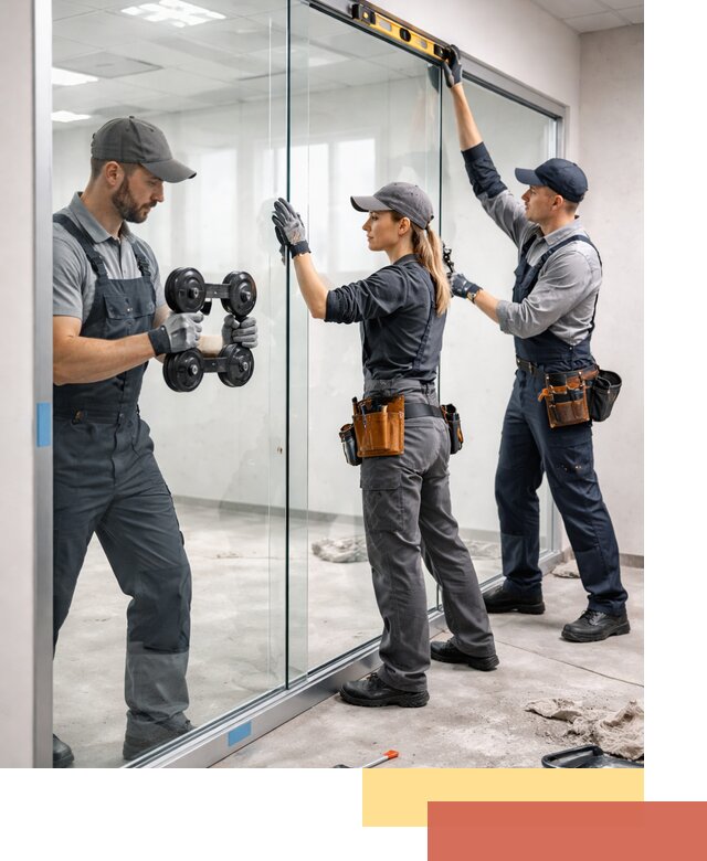 Профессиональный монтаж стеклянных перегородок в Вязьме