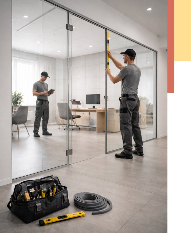 Цельностеклянные перегородки под ключ в Вязьме от 9768 руб. — монтаж и цены | ОТДЕЛОЧНИК-Взь