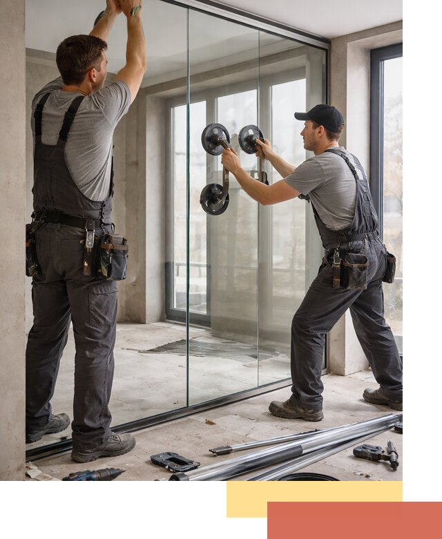 Цельностеклянные перегородки под ключ в Вязьме