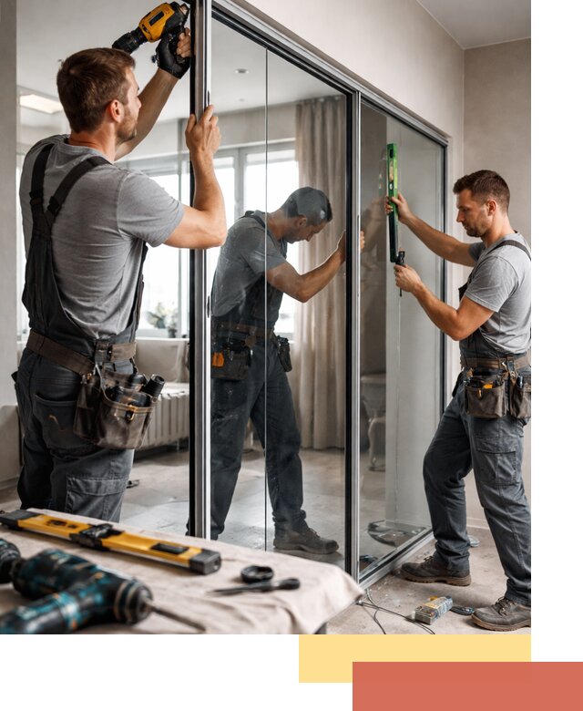 Каркасные стеклянные перегородки под ключ в Вязьме