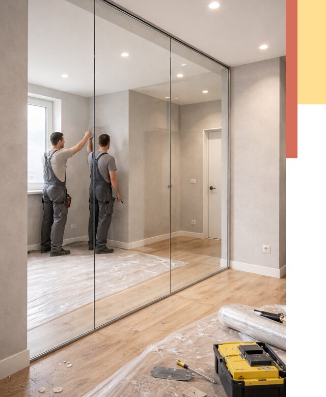 Безрамные стеклянные перегородки в Вязьме — монтаж от 9768 руб. | ОТДЕЛОЧНИК-Взь