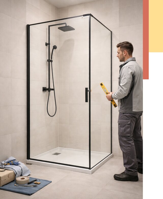 Стеклянные перегородки для душа в Вязьме от 12853 руб. | Монтаж под ключ — ОТДЕЛОЧНИК-Взь