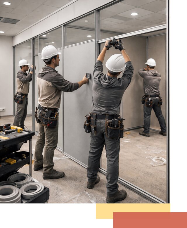 Мобильные офисные перегородки под ключ в Вязьме