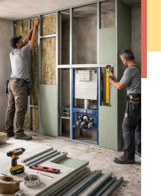 Установка сантехнических перегородок в Вязьме от 8740 руб. | ОТДЕЛОЧНИК-Взь