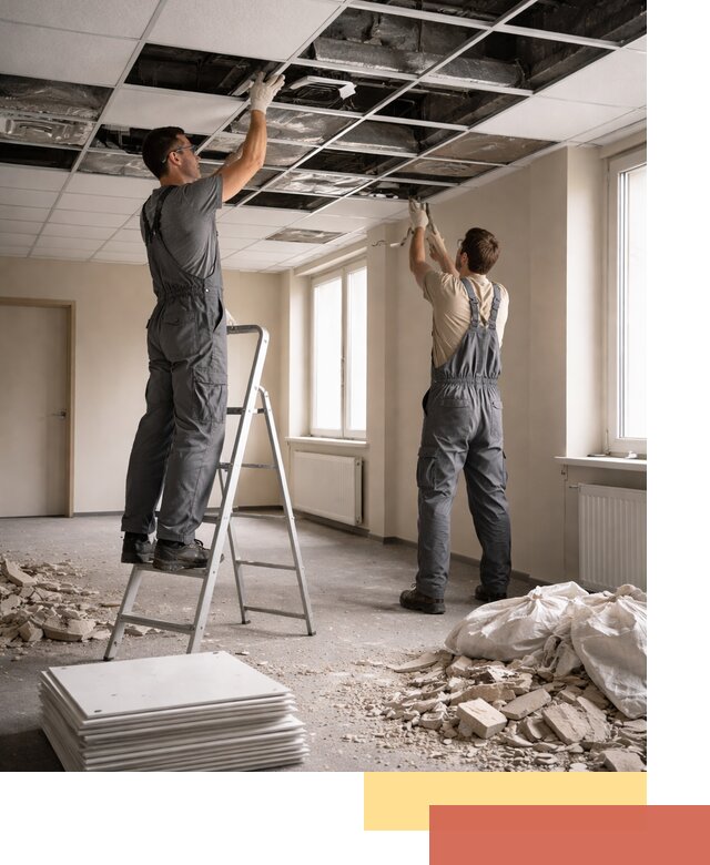 Демонтаж потолков Армстронг профессионально в Вязьме