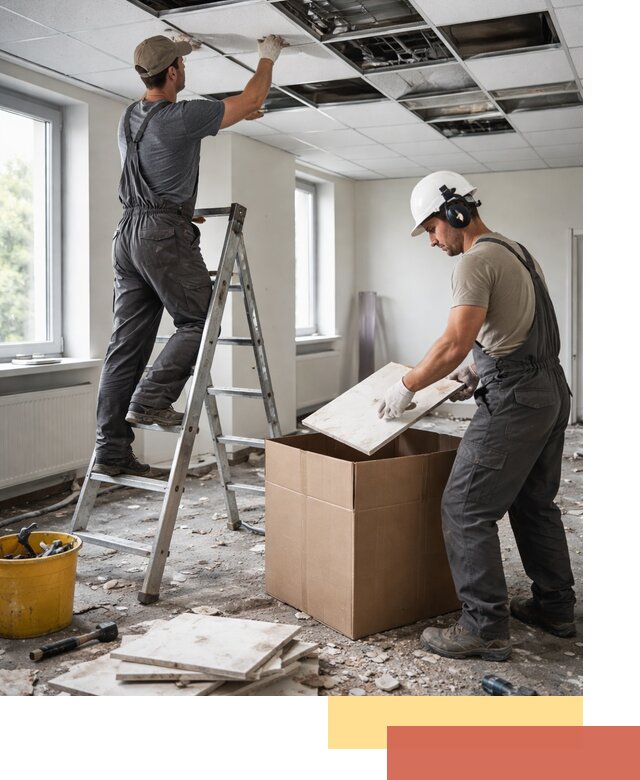 Демонтаж потолочной плитки в Вязьме быстро и аккуратно