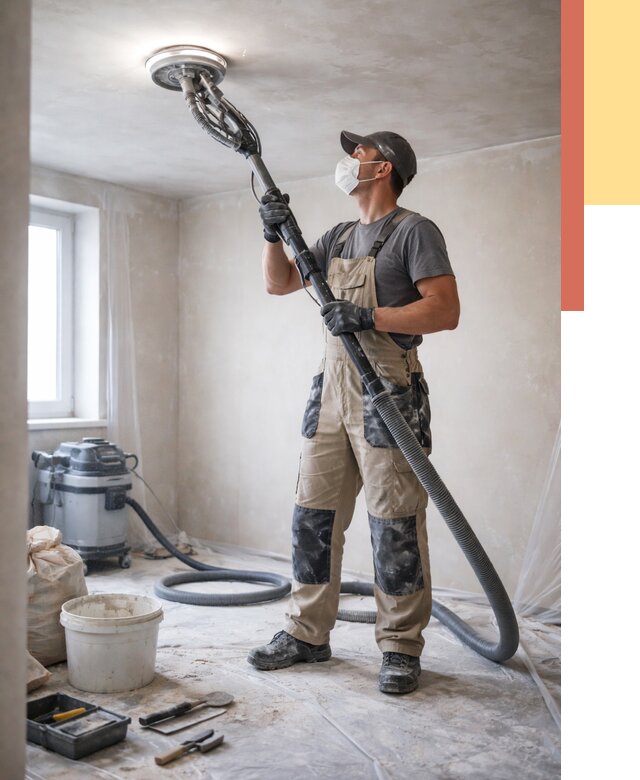 Шлифовка потолка в Вязьме от 3599 руб. — услуги шлифования потолка | ОТДЕЛОЧНИК-Взь