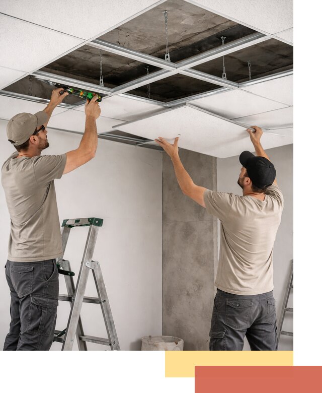 Монтаж потолка Армстронг под ключ в Вязьме