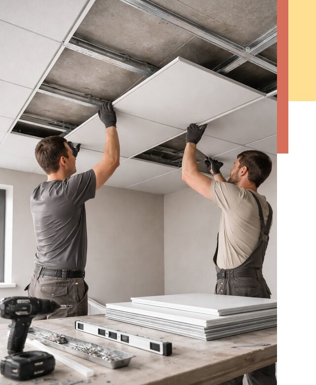 Монтаж кассетного потолка в Вязьме от 4627 руб/м2 — установка и сборка | ОТДЕЛОЧНИК-Взь