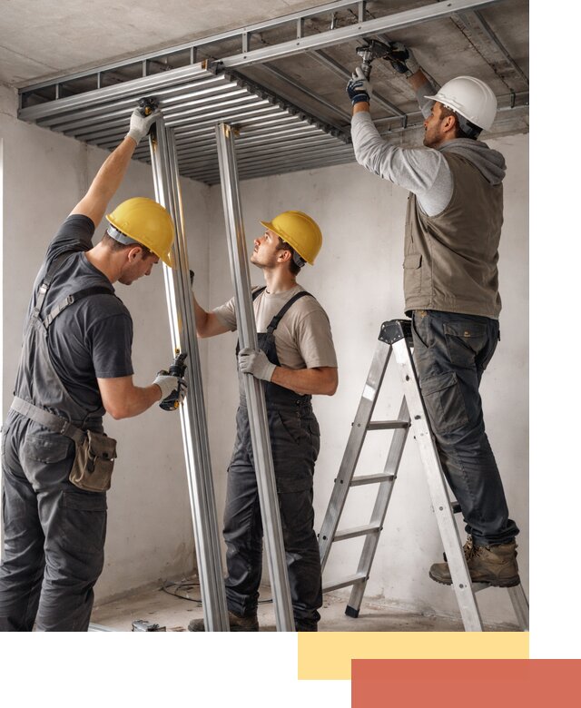 Монтаж реечного потолка под ключ в Вязьме