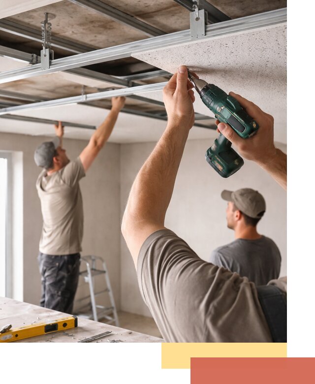 Монтаж акустического потолка в Вязьме под ключ