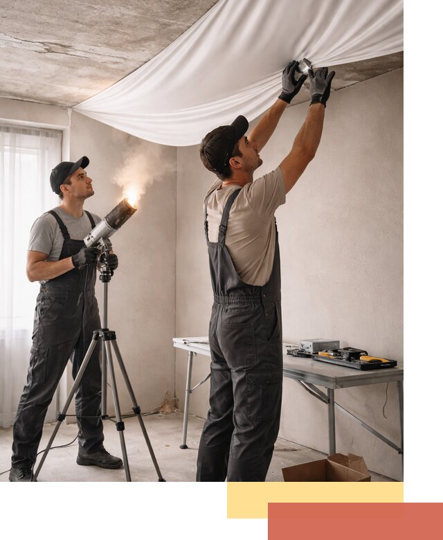 Установка натяжного потолка под ключ в Вязьме