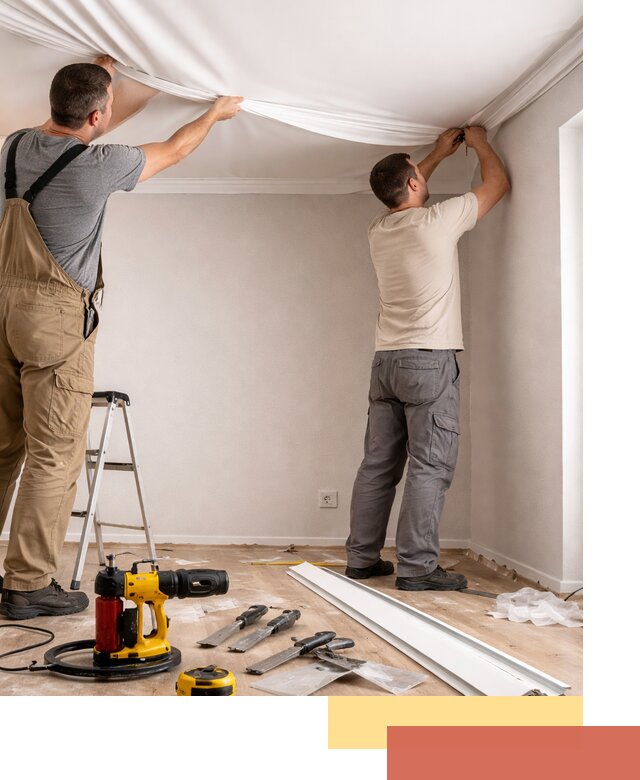 Монтаж ПВХ натяжного потолка в Вязьме качественно и быстро