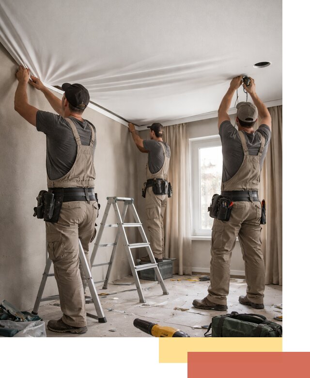 Монтаж матового натяжного потолка в Вязьме качественно и быстро