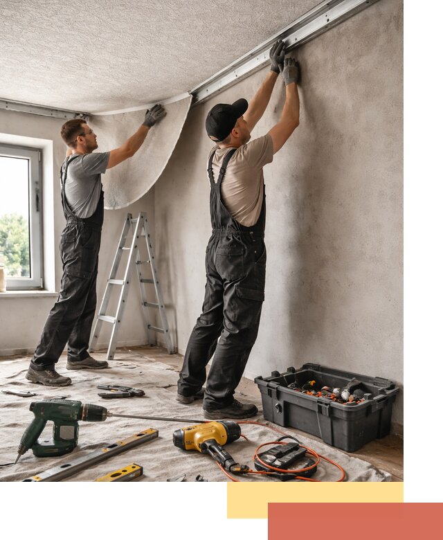 Монтаж фактурного натяжного потолка в Вязьме качественно и быстро