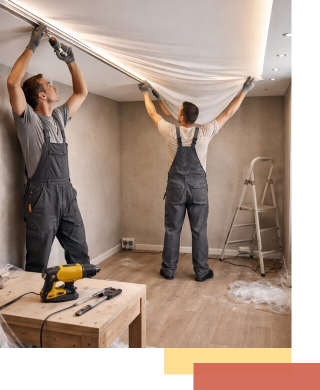 Монтаж натяжного потолка с подсветкой в Вязьме цена и сроки