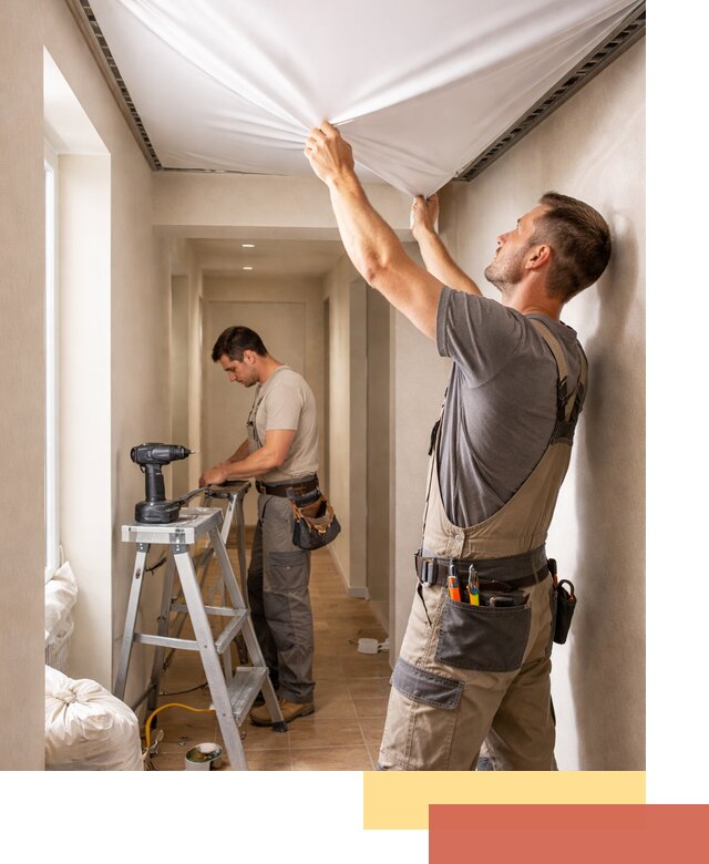 Монтаж натяжного потолка в прихожей в Вязьме