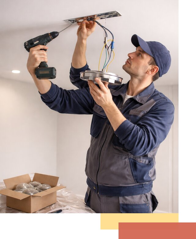 Установка люстры в натяжной потолок в Вязьме