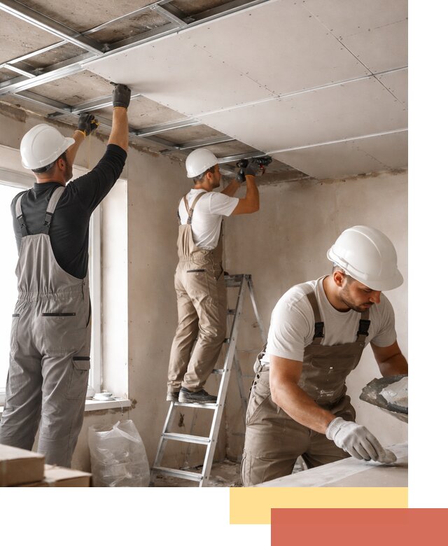 Одноуровневый потолок из гипсокартона в Вязьме — монтаж и отделка