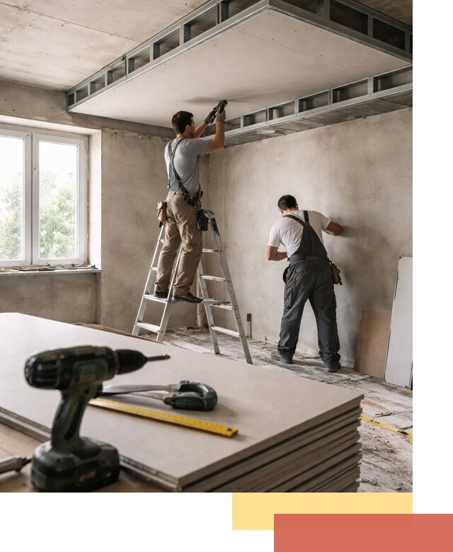 Двухуровневый потолок из гипсокартона в Вязьме