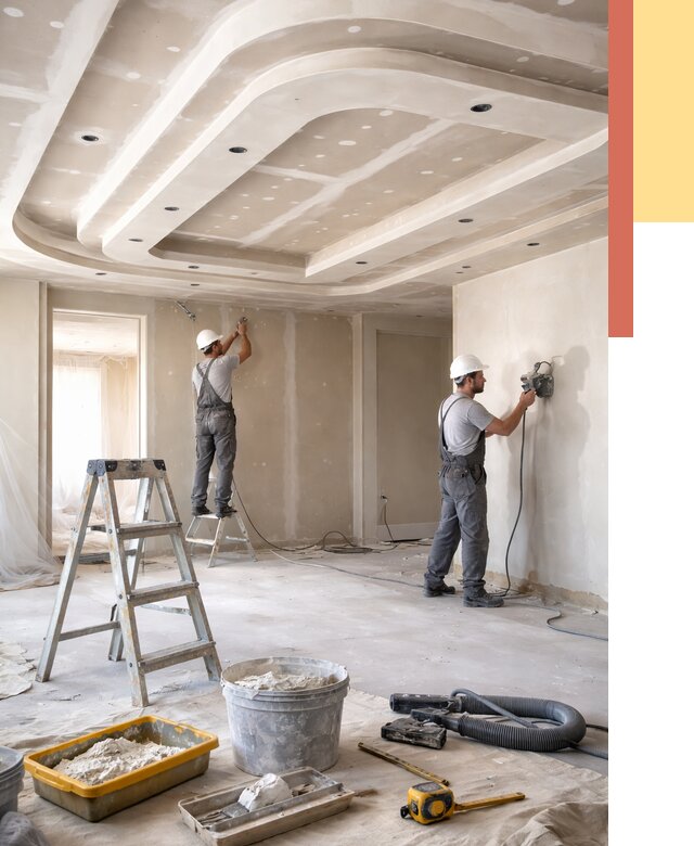 Многоуровневый потолок из гипсокартона в Вязьме от 771 руб. под ключ | ОТДЕЛОЧНИК-Взь