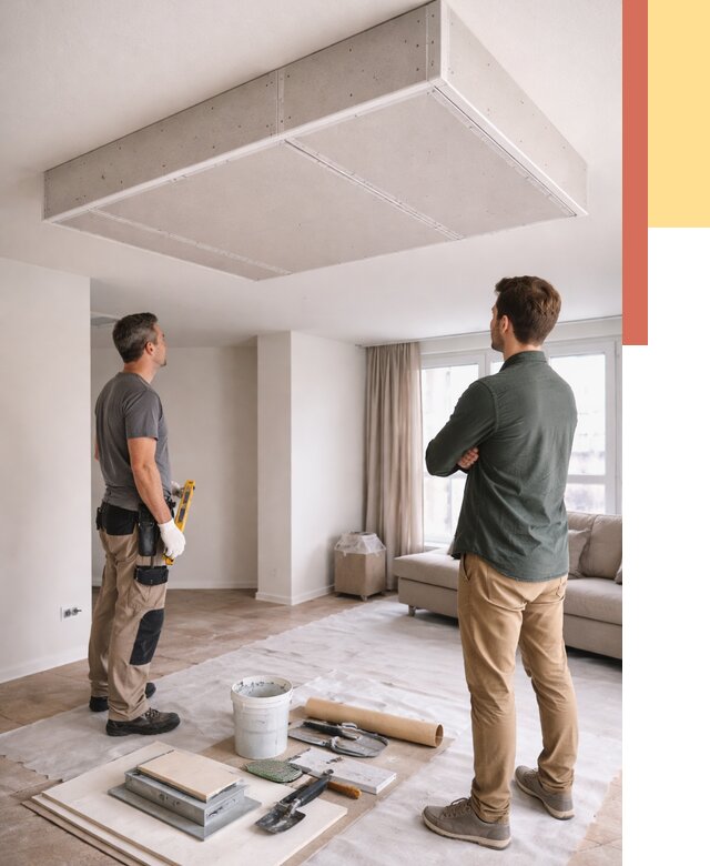 Короб на потолке из гипсокартона в Вязьме от 2262 руб. — монтаж и услуги под ключ | ОТДЕЛОЧНИК-Взь