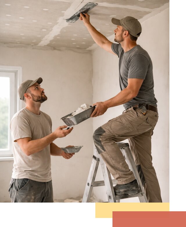 Шпаклевка потолка из гипсокартона в Вязьме качественно и быстро