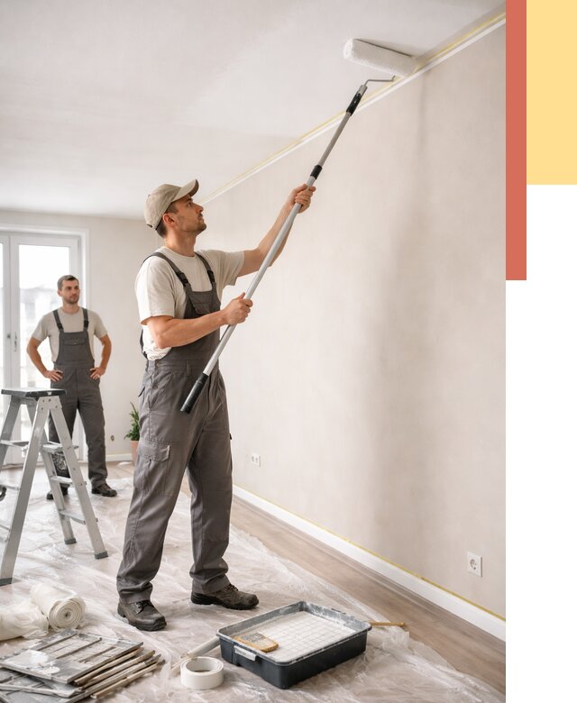 Покраска потолка из гипсокартона в Вязьме от 4627 руб./м2 — услуги под ключ | ОТДЕЛОЧНИК-Взь