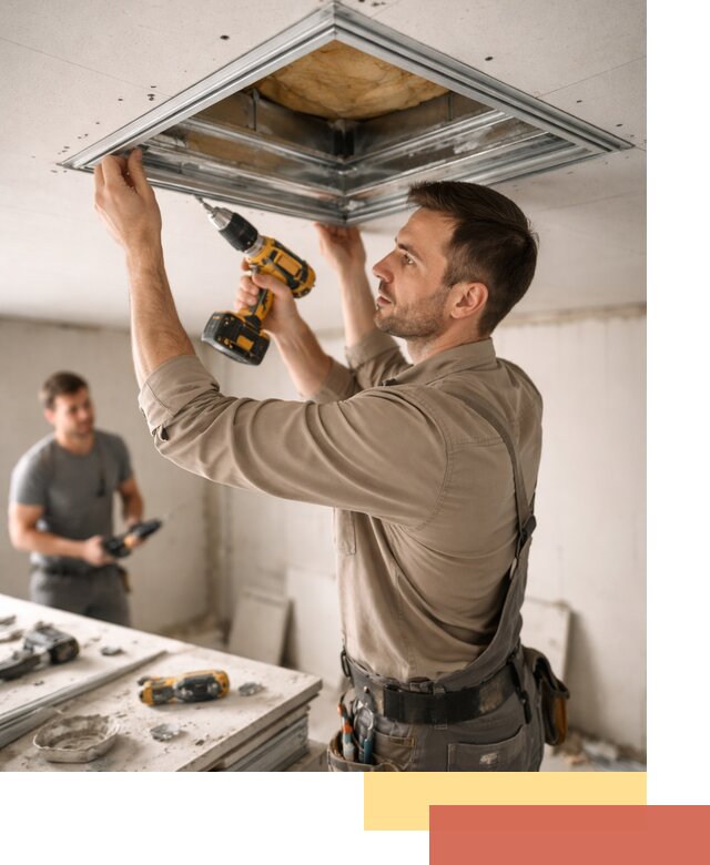 Монтаж люка в потолок из ГКЛ в Вязьме