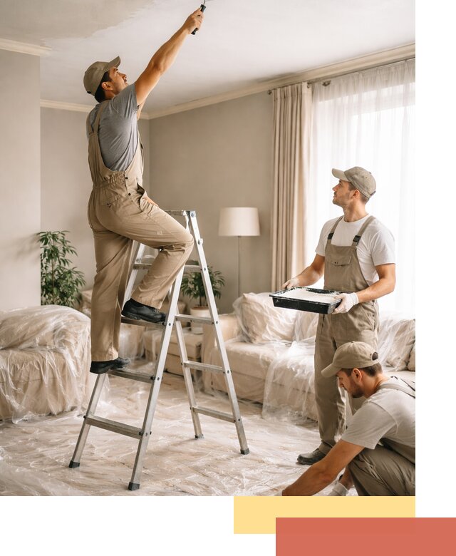 Покраска потолков акриловой краской в Вязьме качественно и быстро