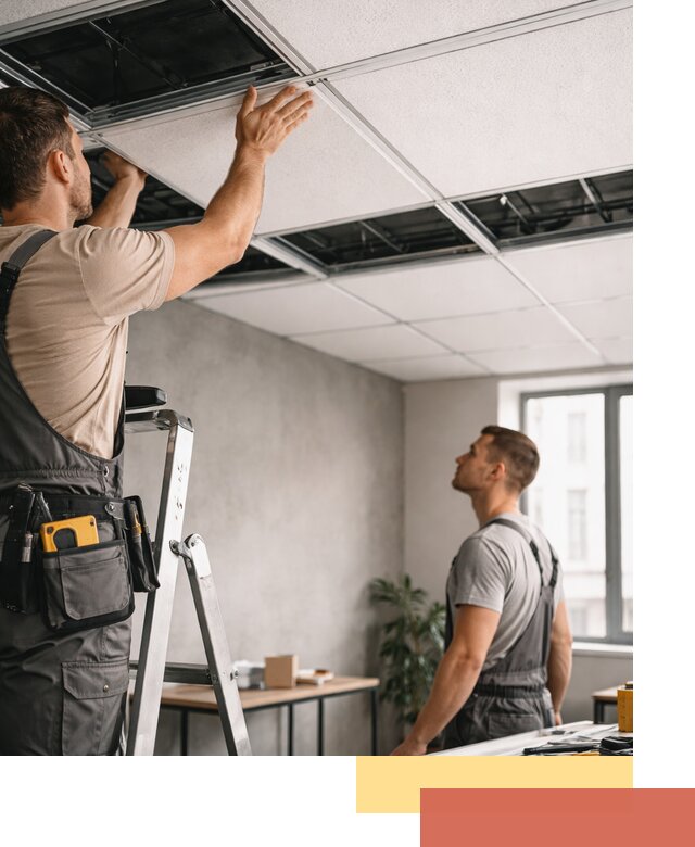 Монтаж потолочной плитки в Вязьме качественно и в срок