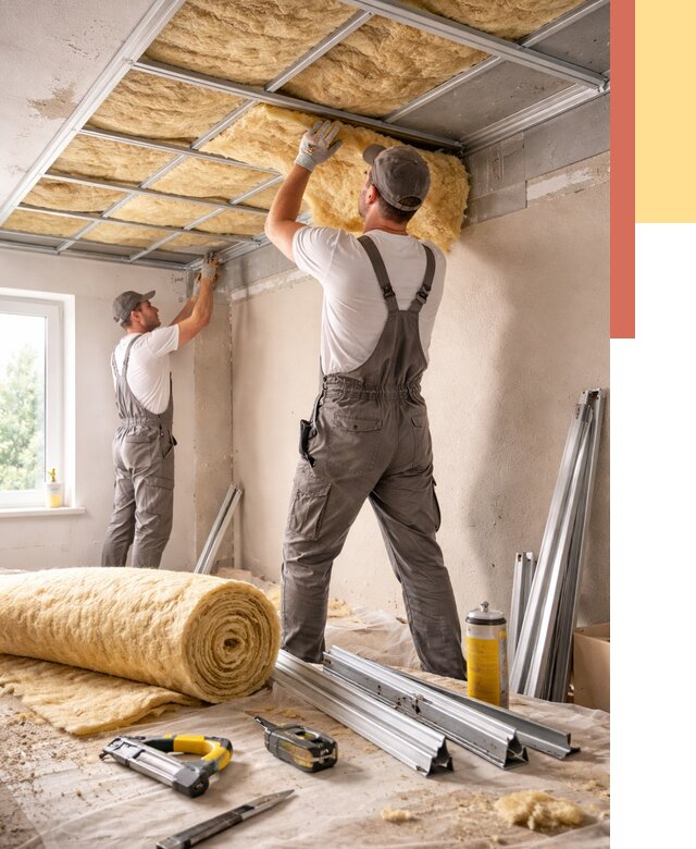 Утепление потолка в Вязьме от 7403 руб/м2 — недорого, быстро, под ключ | ОТДЕЛОЧНИК-Взь