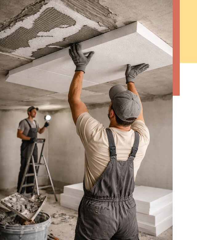 Утепление потолка пенопластом в Вязьме от 4627 руб/м2 — недорого и быстро | ОТДЕЛОЧНИК-Взь