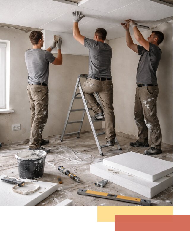 Утепление потолка пенопластом в Вязьме быстро и качественно