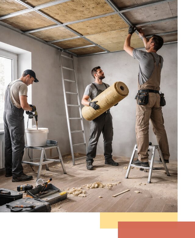 Шумоизоляция потолка в Вязьме: профессиональный монтаж и отделка