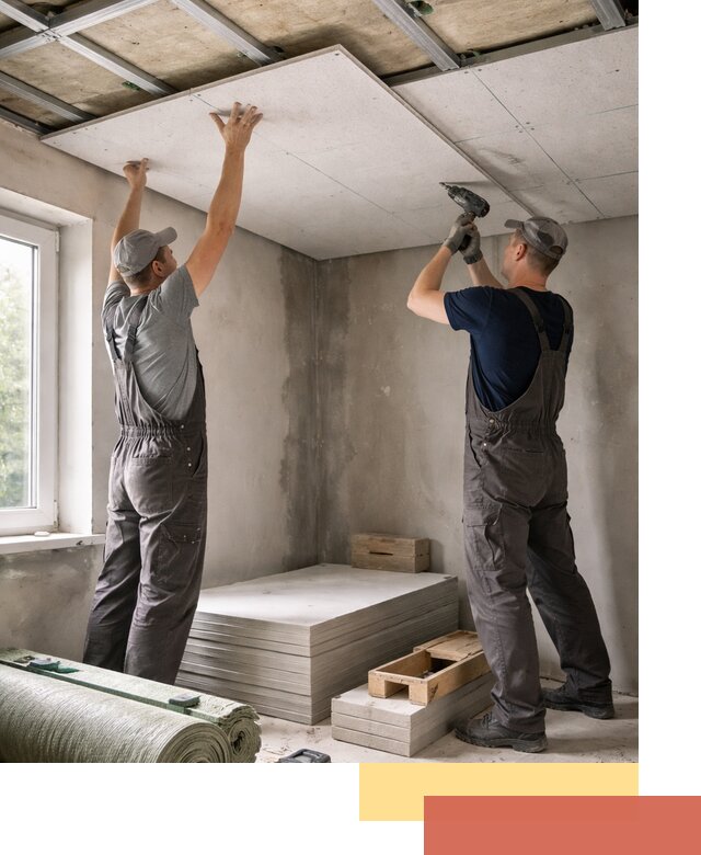 Шумоизоляция потолка панелями ЗИПС в Вязьме